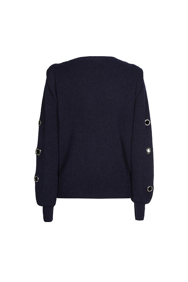 NAVY RING PULLOVER