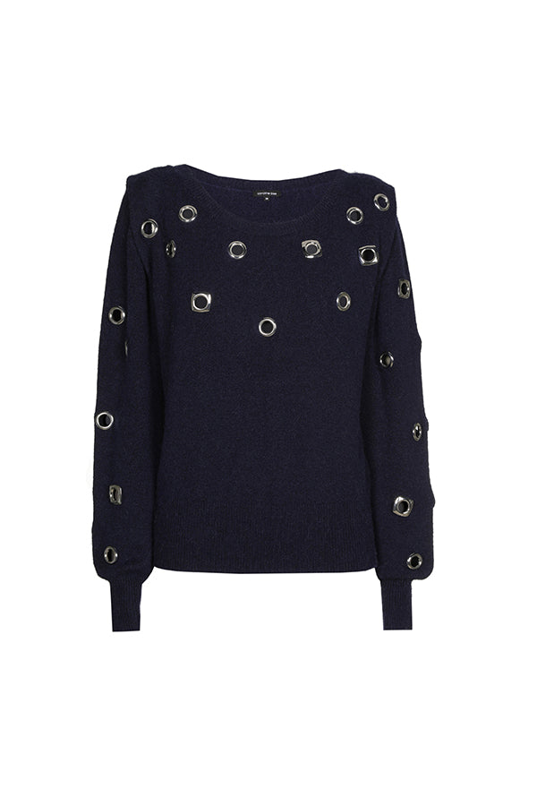 NAVY RING PULLOVER