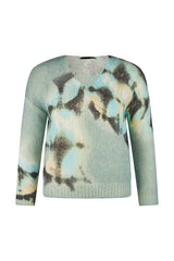 MULTICOLOR V-NECK FINE KNIT SWEATER