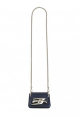 SWALLOW DETAIL NIGHT BLUE HANDBAG