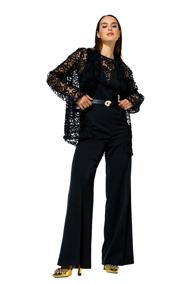 DECOLLETÉ EFFECT COMFORTABLE ELEGANT JUMPSUIT