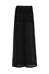 SEMI SHEER LUREX LOOSE WIDE TROUSERS