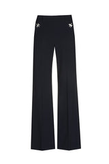 NIGHTBLUE SWALLOW DETAIL BOOTCUT TROUSERS