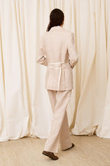 BEIGE LINEN BLAZER