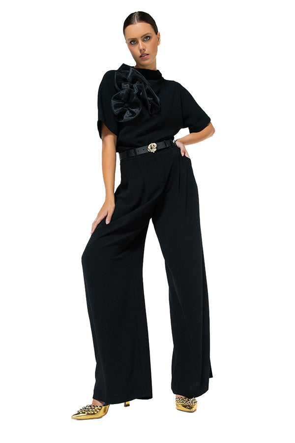 FLORAL EFFECT LOOSE-FITTING TOP