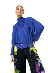 PLEAT EFFECT LOOSE-FITTING TOP