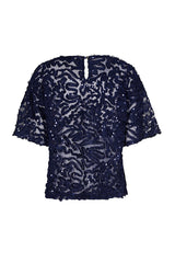 SEQUINS SHEER SHORT TOP