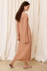 PINK LUREX MIDI DRESS
