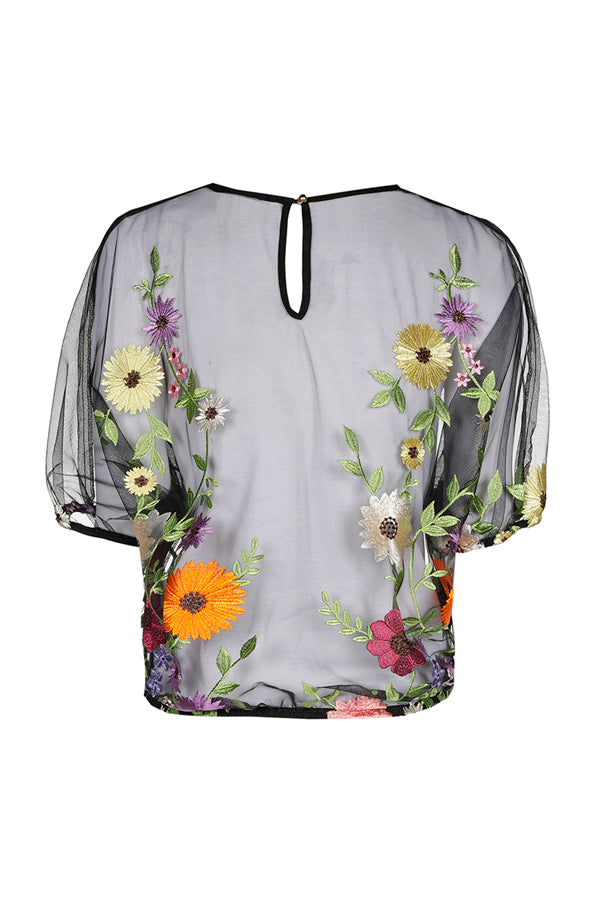 SHEER FLORAL TOP