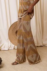 GOLD MULTICOLORED LUREX TROUSERS