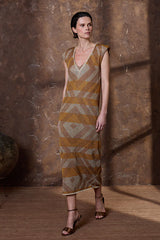 GOLDEN MULTICOLOR LUREX DRESS