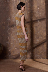 GOLDEN MULTICOLOR LUREX DRESS