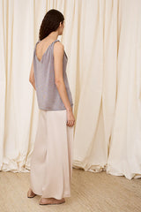 SILVER CONTRAST STRAP TOP