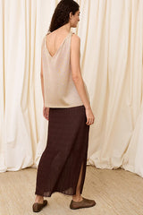GOLD CONTRAST STRAP TOP