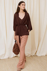 CHOCOLATE KIMONO CARDIGAN