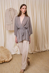 SILVER KIMONO CARDIGAN