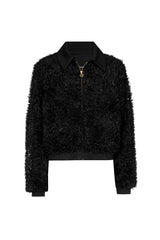 FUN TEXTURE BOMBER JACKET