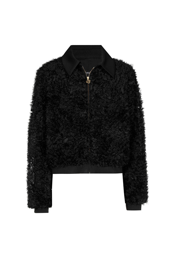 FUN TEXTURE BOMBER JACKET