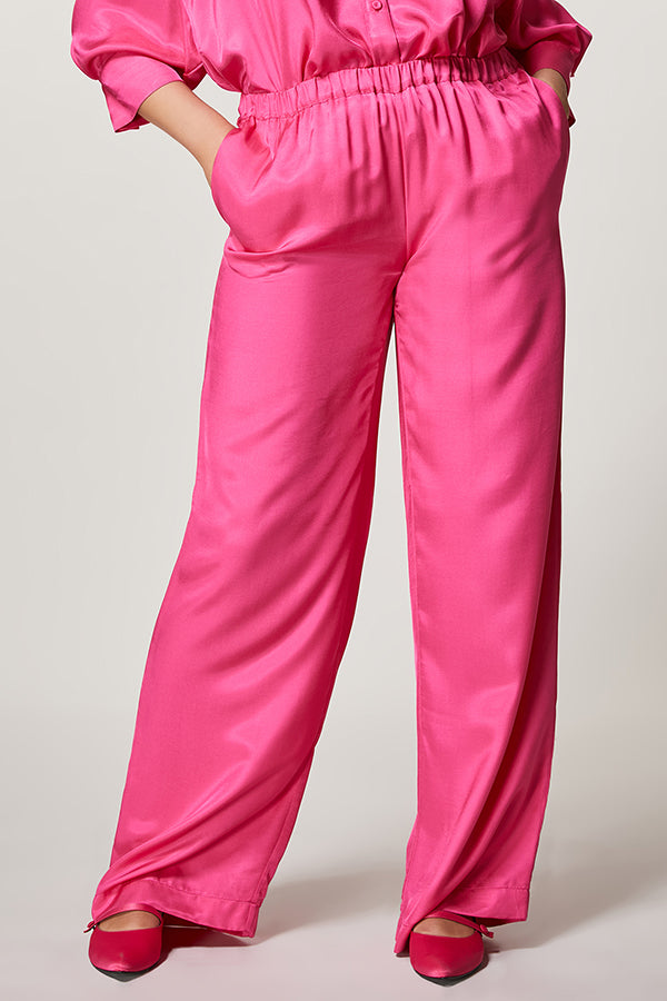 REMI FLUID VISCOSE TWILL PALAZZO TROUSERS