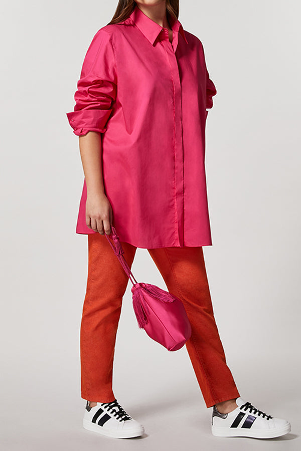 FULVIA COTTON POPLIN LONG SHIRT