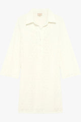 PIERA SHIRT COLLAR LACE MINI DRESS