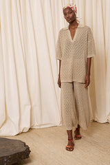 STONE-PATTERNED PULLOVER