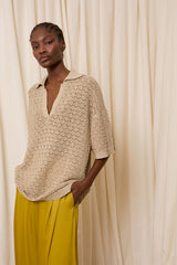 STONE-PATTERNED PULLOVER