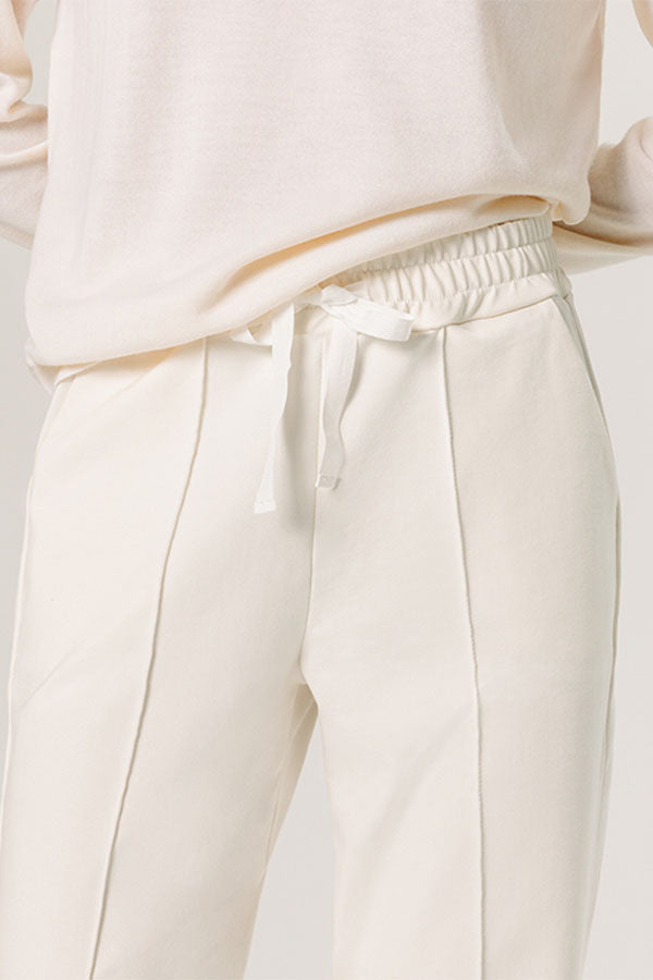 WHITE MILANO JOGGER TROUSERS