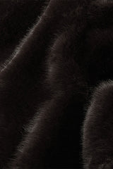 BROWN FAUX FUR CAPE