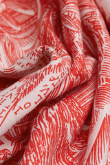 PIRANESI RED 65 SQUARE SCARF