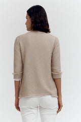 VERLAINE TWO-TONE KNIT JACKET