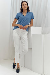 PICOLINO87 WHITE STRAIGHT TROUSER
