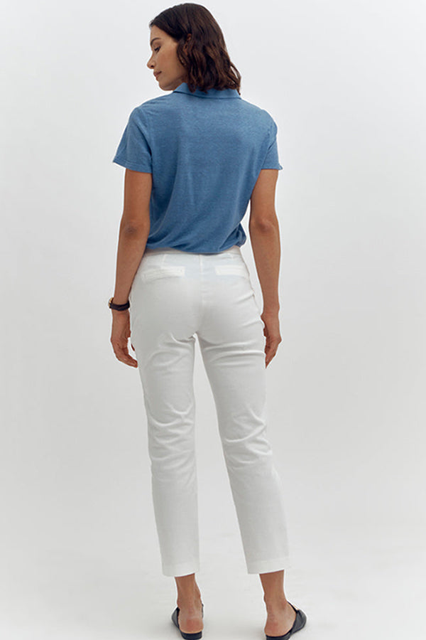 PICOLINO87 WHITE STRAIGHT TROUSER
