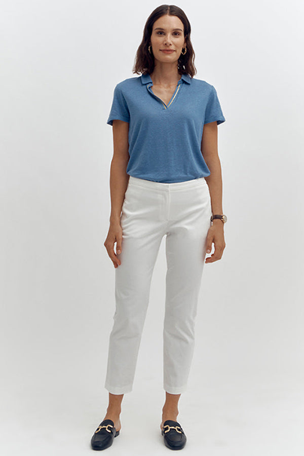PICOLINO87 WHITE STRAIGHT TROUSER