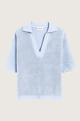 SHORT SLEEVE OPENWORK POLO SHIRT