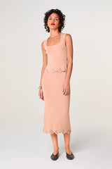 POWDER PINK EMBROIDERED TANK TOP