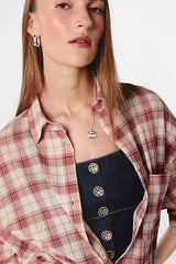 OVERSIZED RED CHECKERED SHIRT