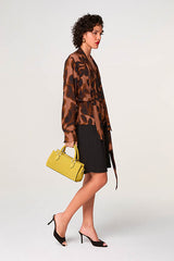 PRINTED LAVALIERE SHIRT