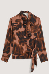 PRINTED LAVALIERE SHIRT