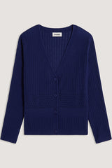 NAVY OPENWORK CARDIGAN