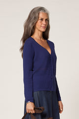 NAVY OPENWORK CARDIGAN