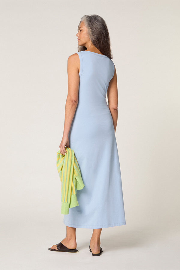 SKY BLUE LONG TANK DRESS
