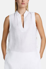 BERTUCI WHITE LINEN TUNIC