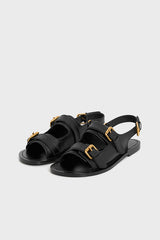 ROMA BUCKLES FLAT SANDALS