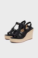 ALICE LEATHER WEDGE SANDALS
