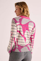 ABISTRIPE PRINTED WOOL CASHMERE SWEATER