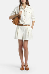 ACILE EMBROIDERED BERMUDA SHORTS