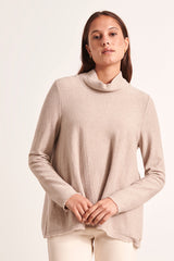 ACTUEL MERINO WOOL STAND-UP SWEATER