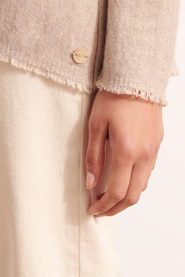 ACTUEL MERINO WOOL STAND-UP SWEATER