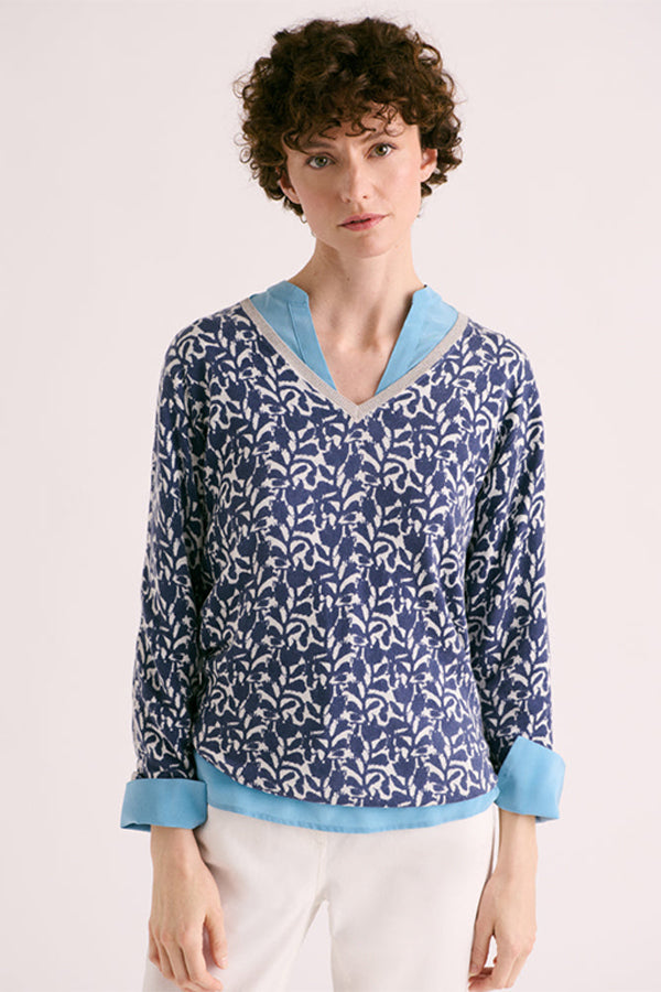 ADDE88 VISCOSE PRINTED SWEATER